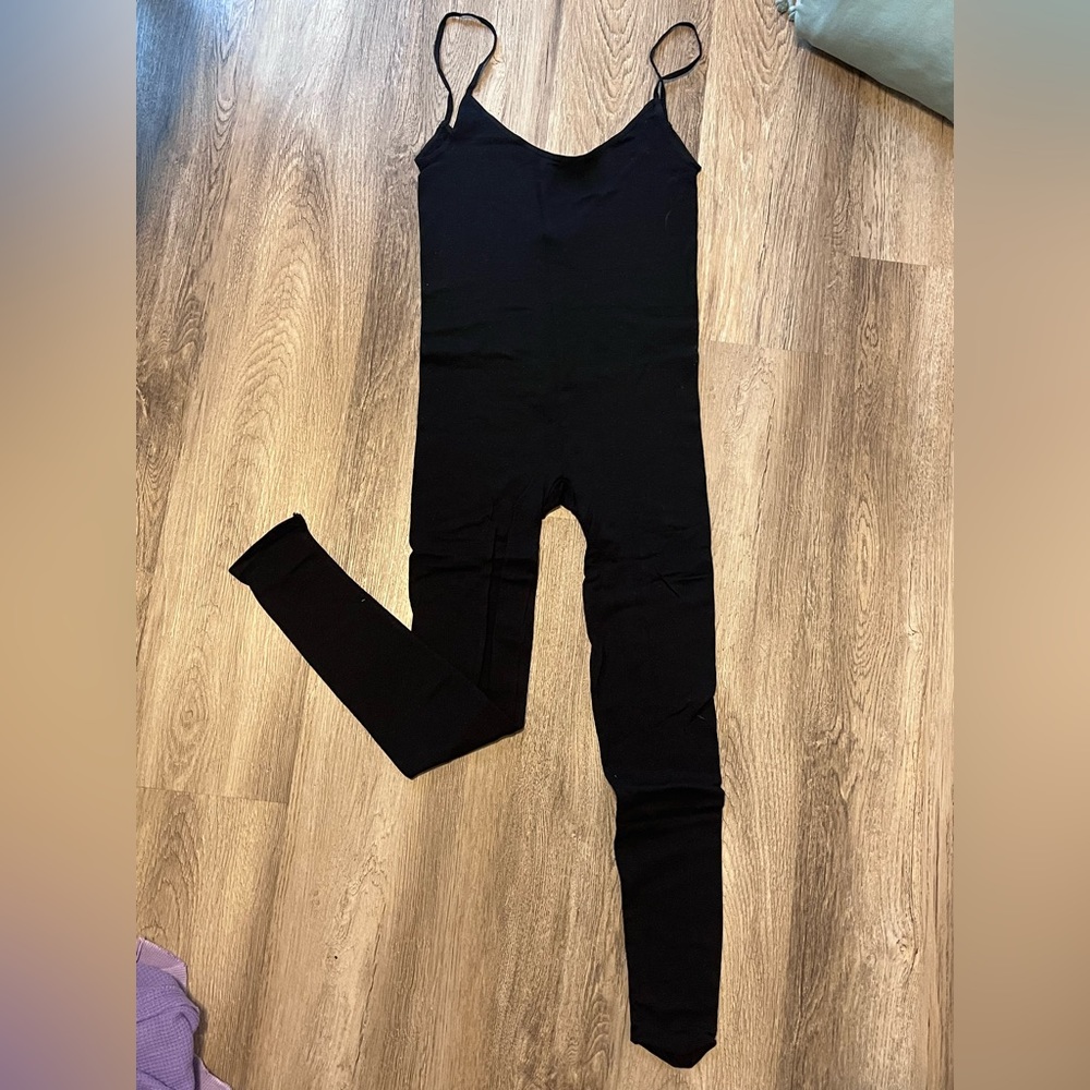 Free people, intimately. Black body suit/cat suit. Full length leggings size m/l